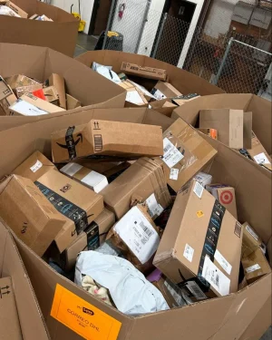 Giant DHL Mail Pallets